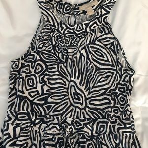 Navy and white halter sundress